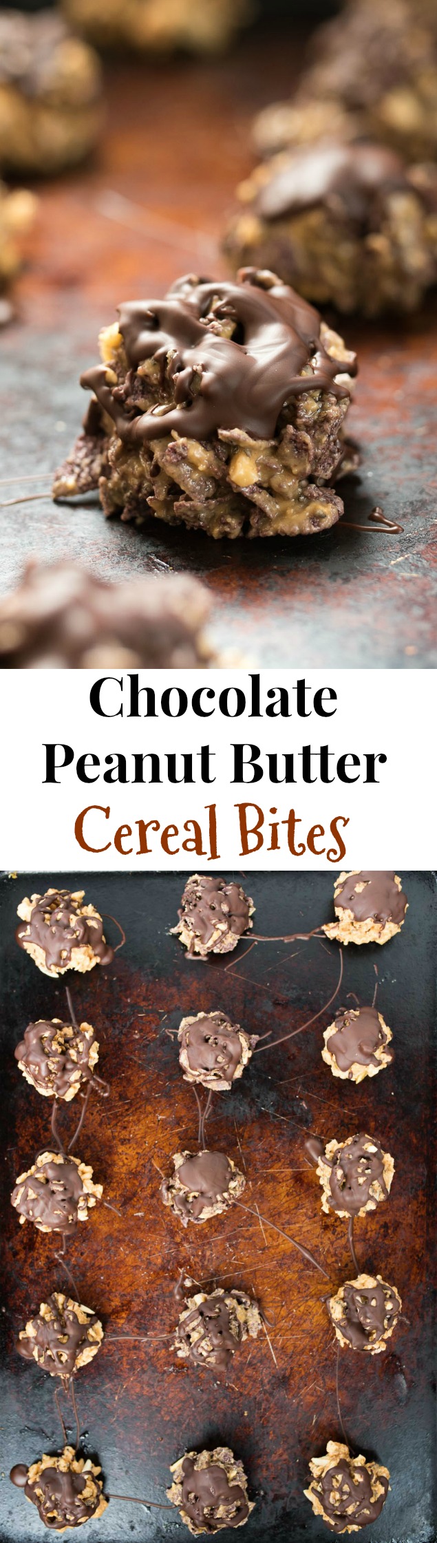 Chocolate Peanut Butter Cereal Bites- simple and nutritious cereal bites great for that sweet tooth or kid-friendly treat! | www.nutritiouseats.com