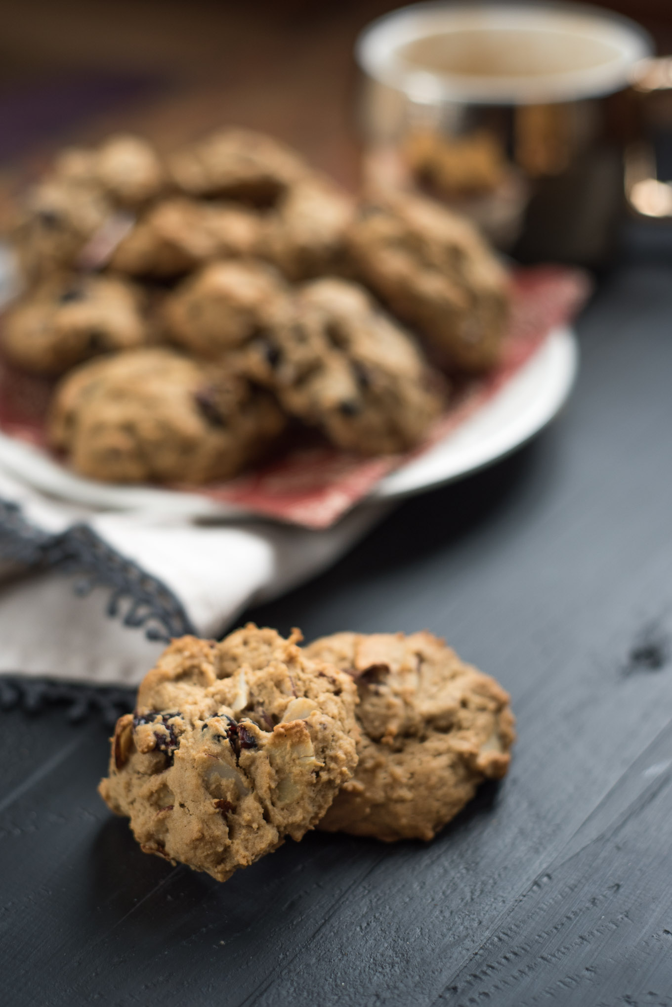 Cranberry Almond Spice Cookies- the perfect spiced cookie to dunk in your coffee. Not too sweet, but tons of flavor! #ad | www.nutritiouseats.com