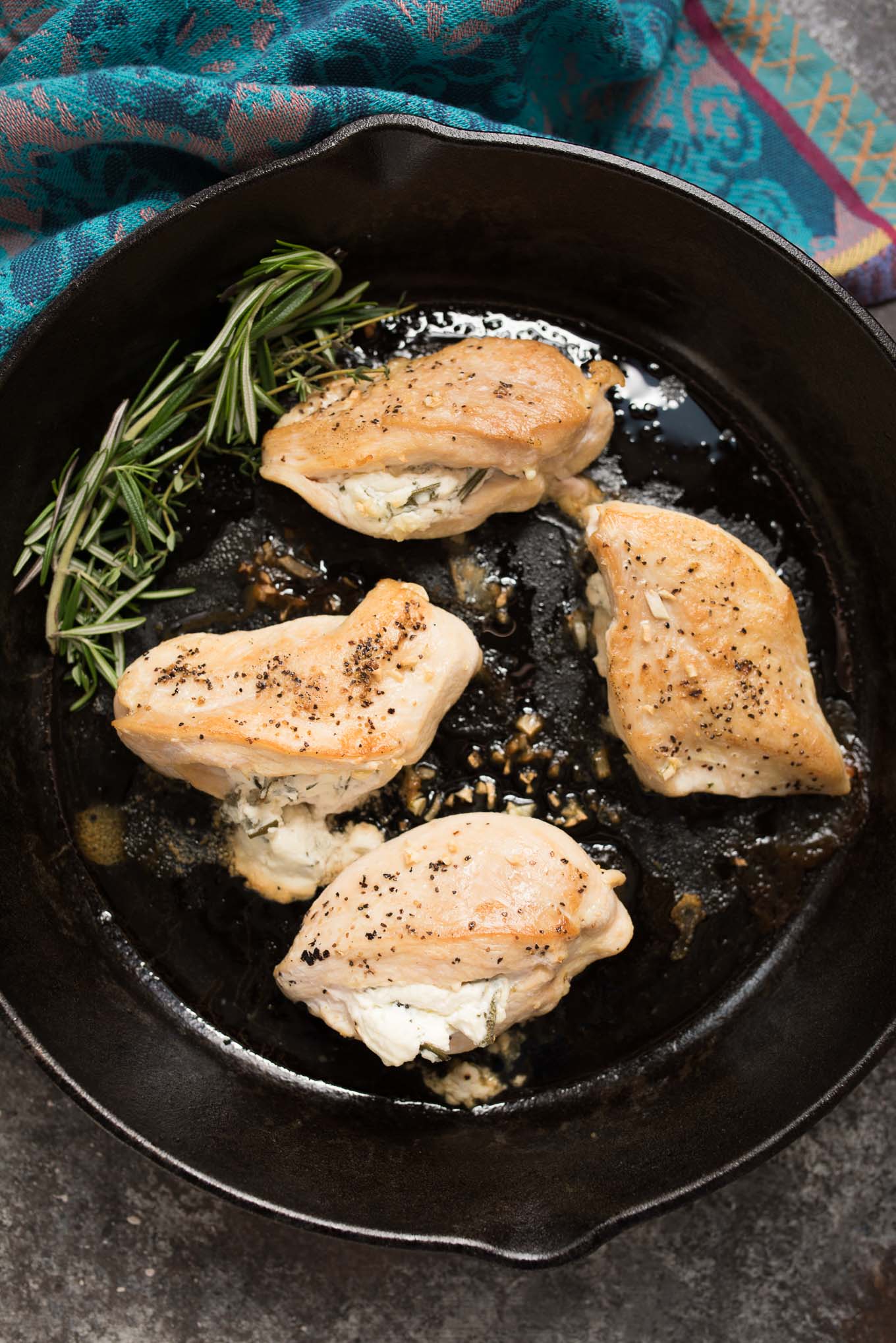 Goat Cheese and Herb Stuffed Chicken Breasts are simple yet fancy...a great dinner for date night, a dinner party or holiday meal. 