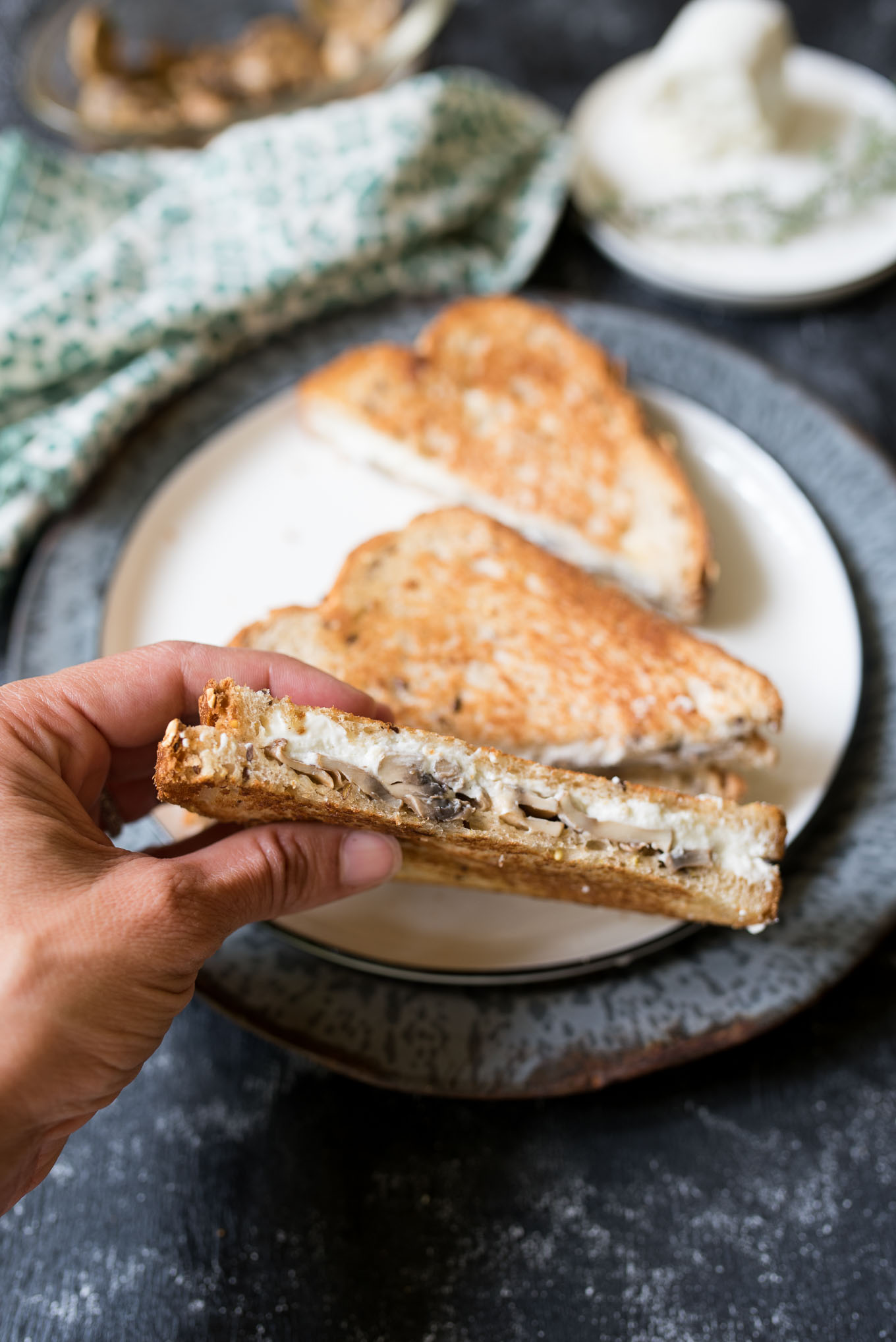 Grilled Goat Cheese Sandwiches with Mushrooms are simple yet gourmet, perfect for when you want grown-up flavors in a classic sandwich for any meal of the day.