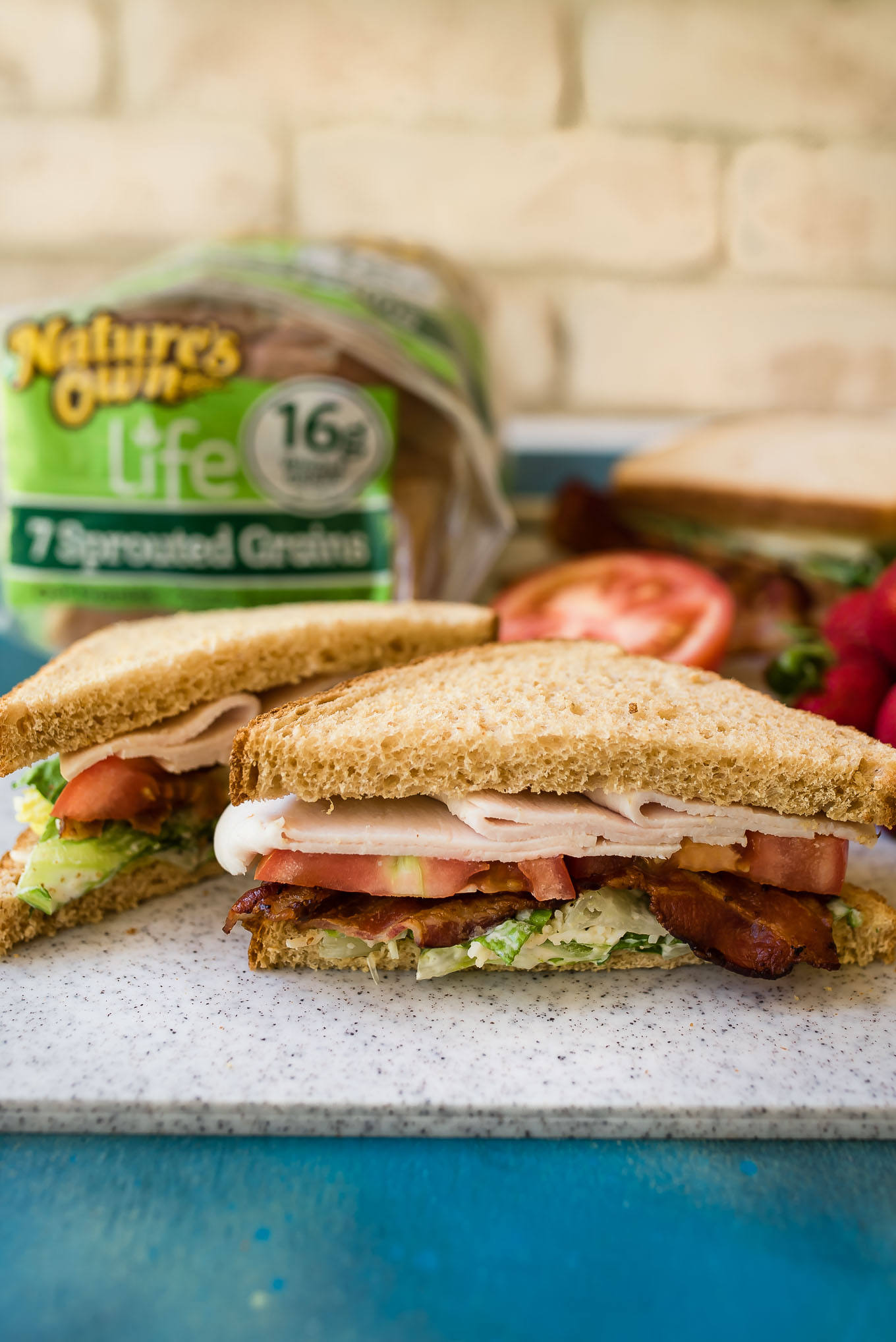 Turkey Caesar BLT Sandwiches are simple to prepare and great to pack for a dinner at the pool or a family picnic.