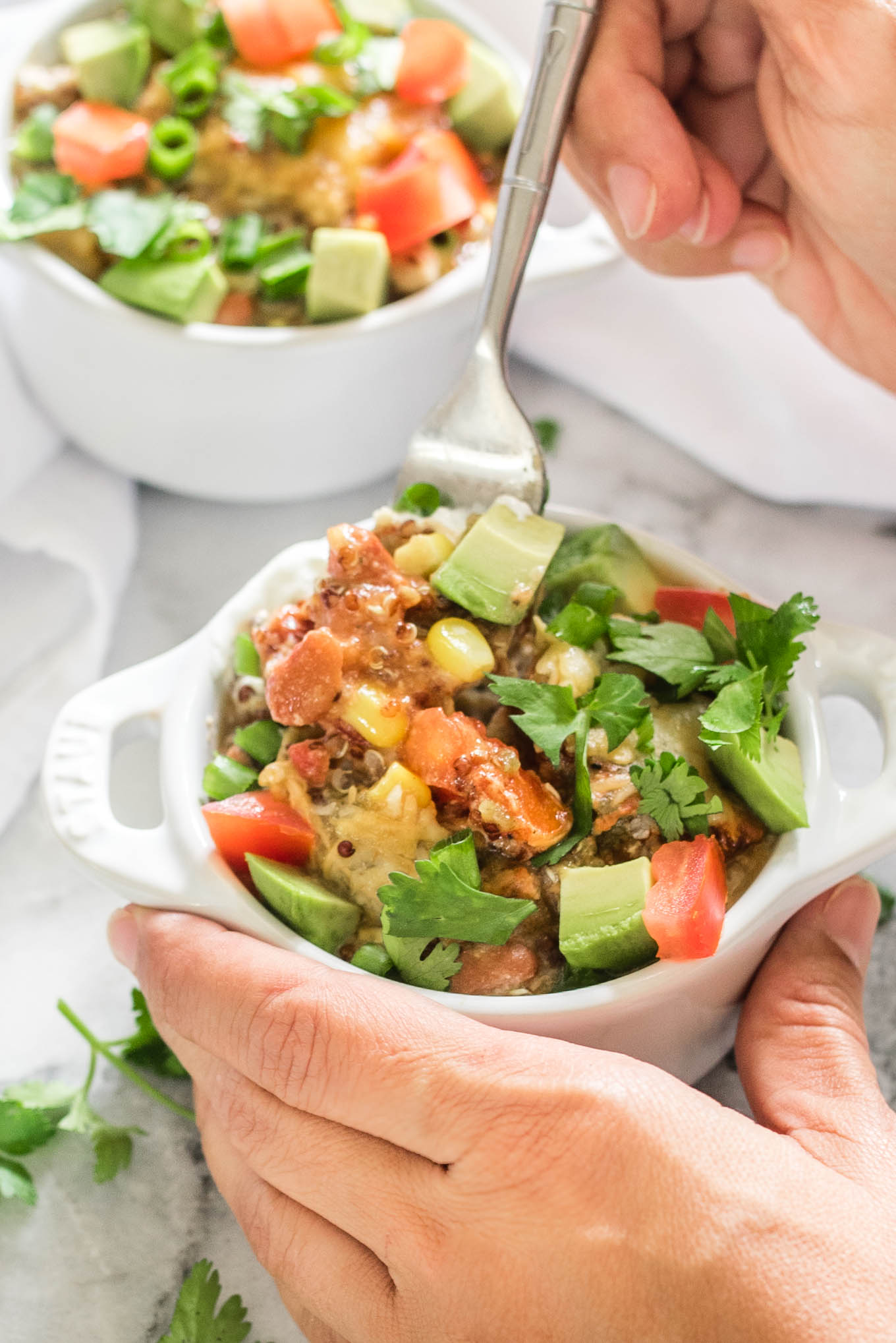 Slow Cooker Tex-Mex Quinoa is a gluten free, vegetarian meal that is a breeze to throw together and is packed with long lasting plant protein.