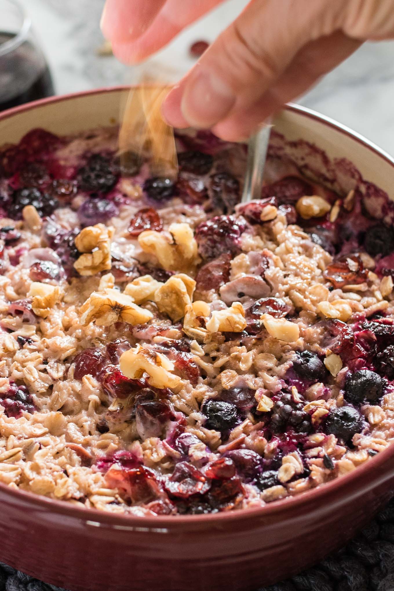 Berry Lavender Baked Oatmeal is a simple, gluten-free nourishing breakfast to help you start your day off right.