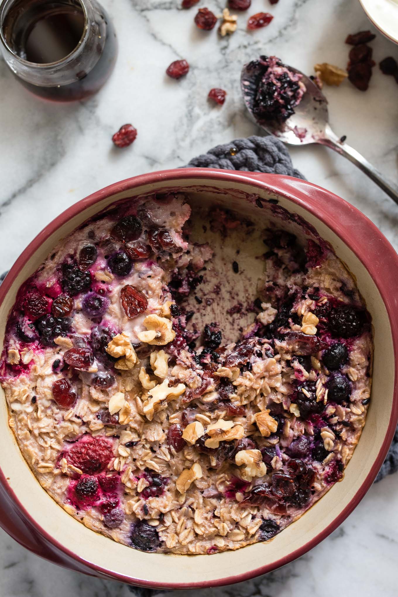 Berry Lavender Baked Oatmeal is a simple, gluten-free nourishing breakfast to help you start your day off right.