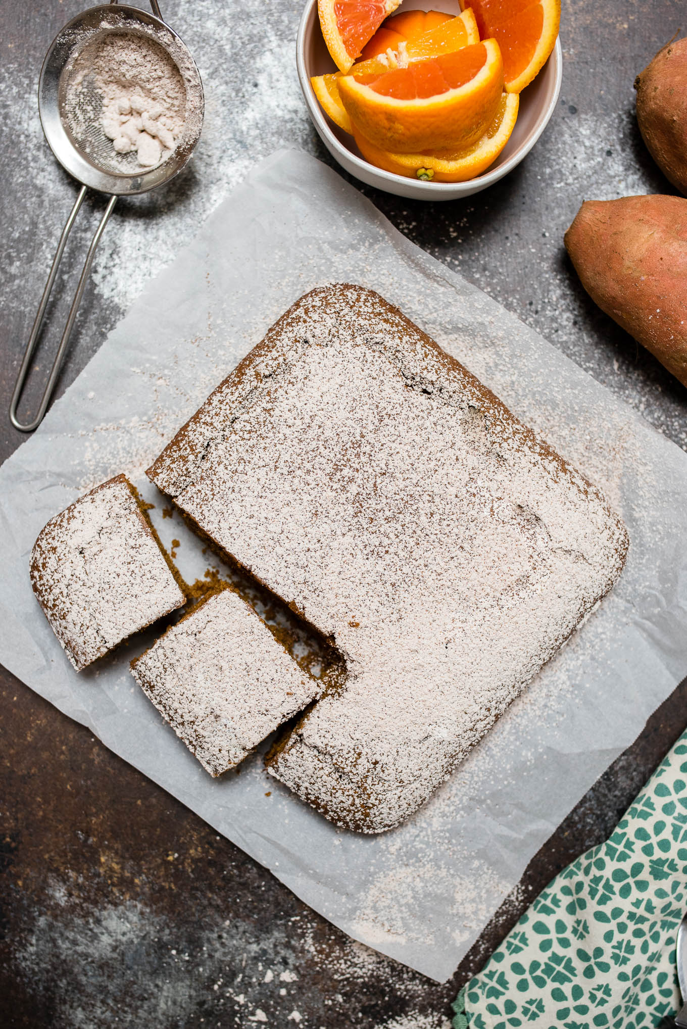 Gingerbread meets sweet potato in this snack cake filled with high fiber and nutritious whole grains.