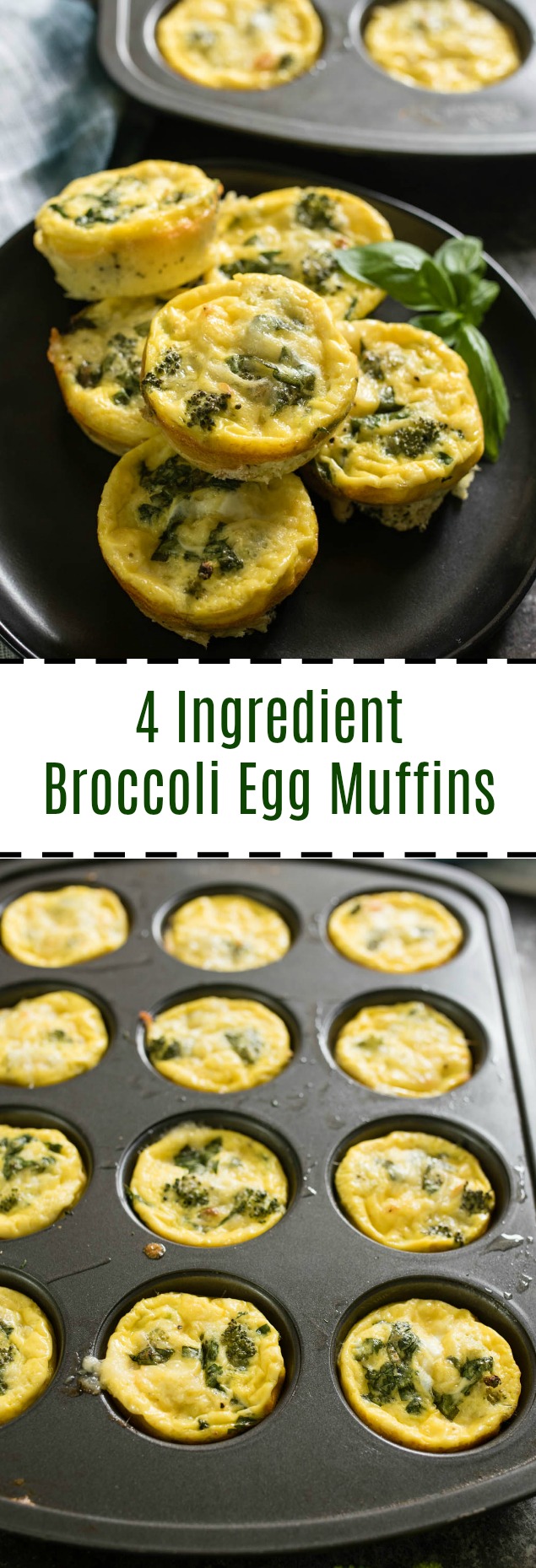 4 Ingredient Broccoli Egg Muffins