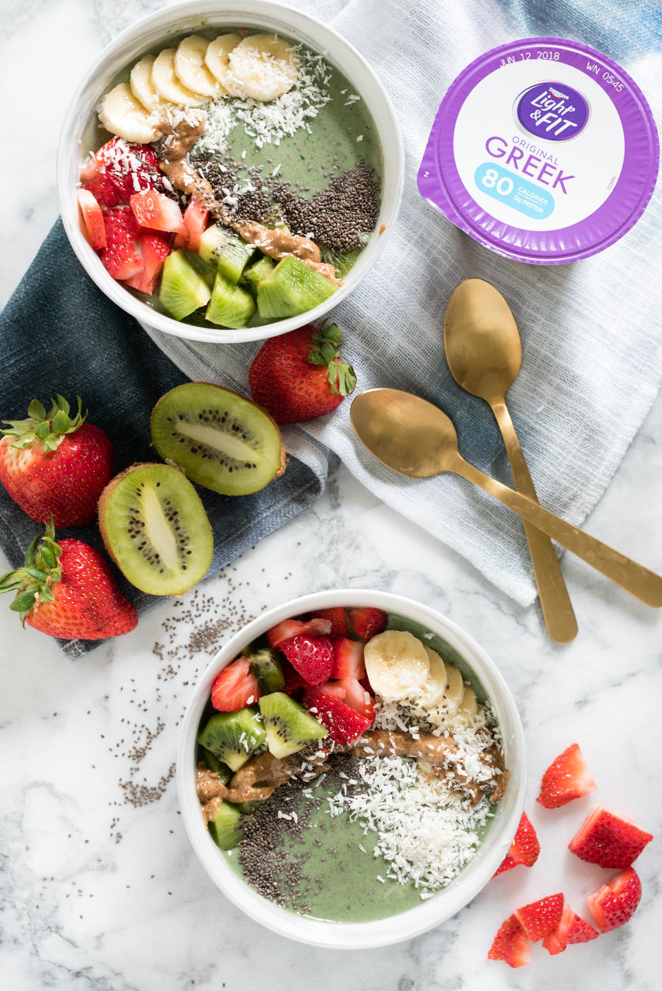Green Berry Smoothie Bowl + Yogurt for Every Diet