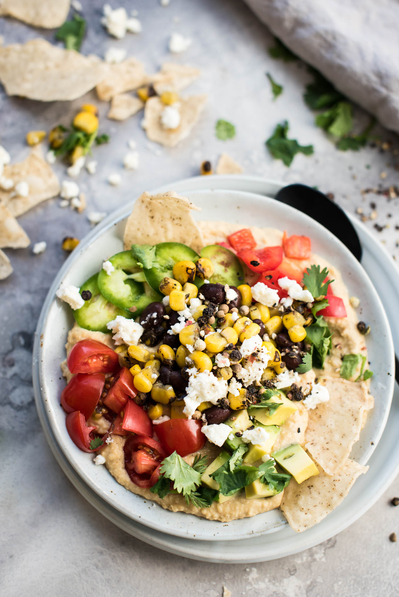 Bowl of hummus dip 