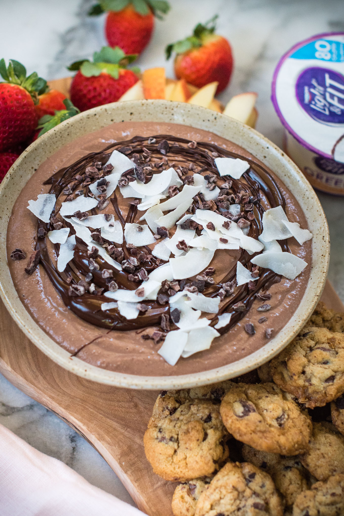 bowl of chocolate hummus