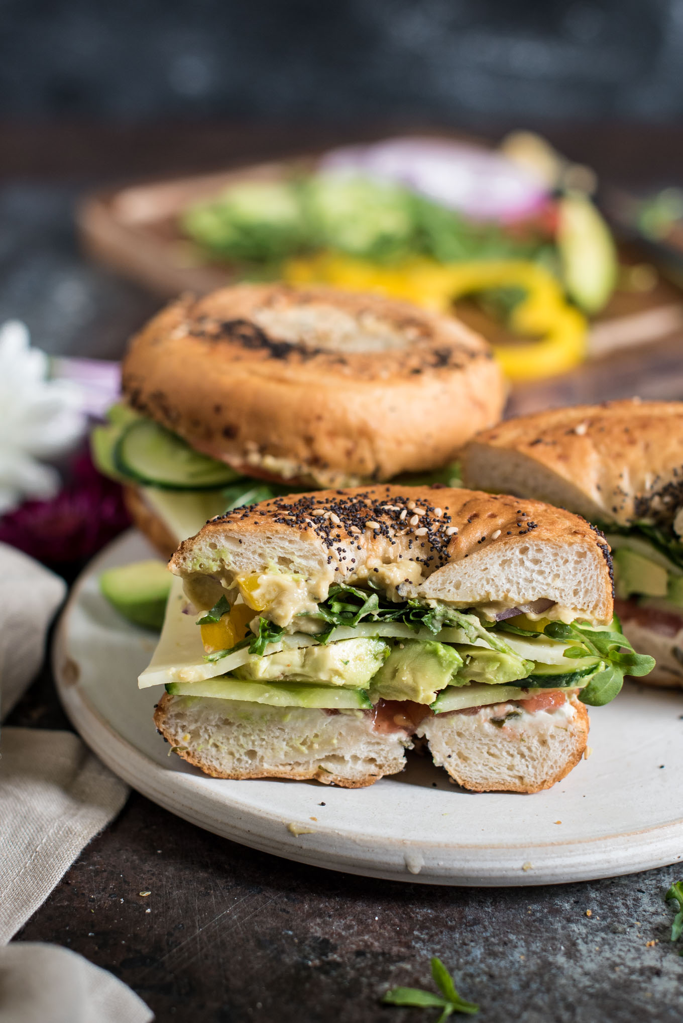 Veggie Bagel Sandwich 