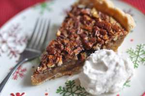 Bourbon Pecan Pie with Cinnamon Whipped Cream