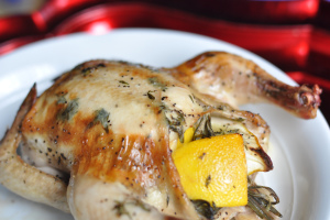 Herb and Garlic Cornish Game Hens