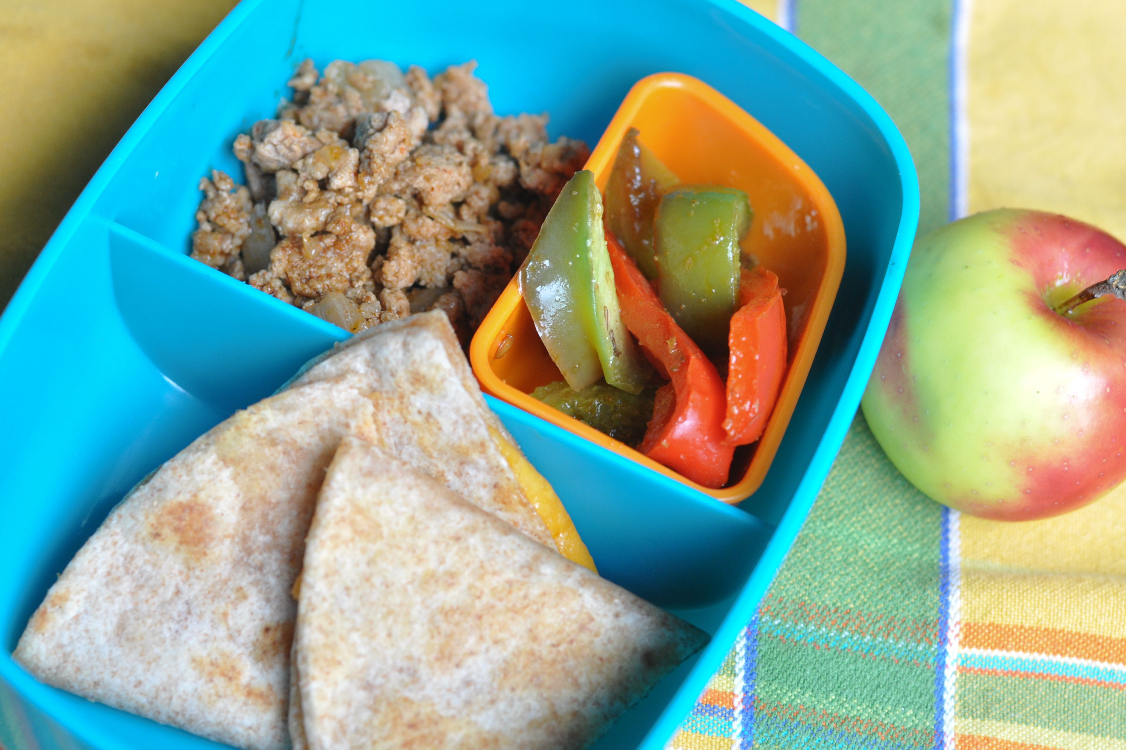 kid lunch 2- quesadilla & taco meat-0046 - Nutritious Eats