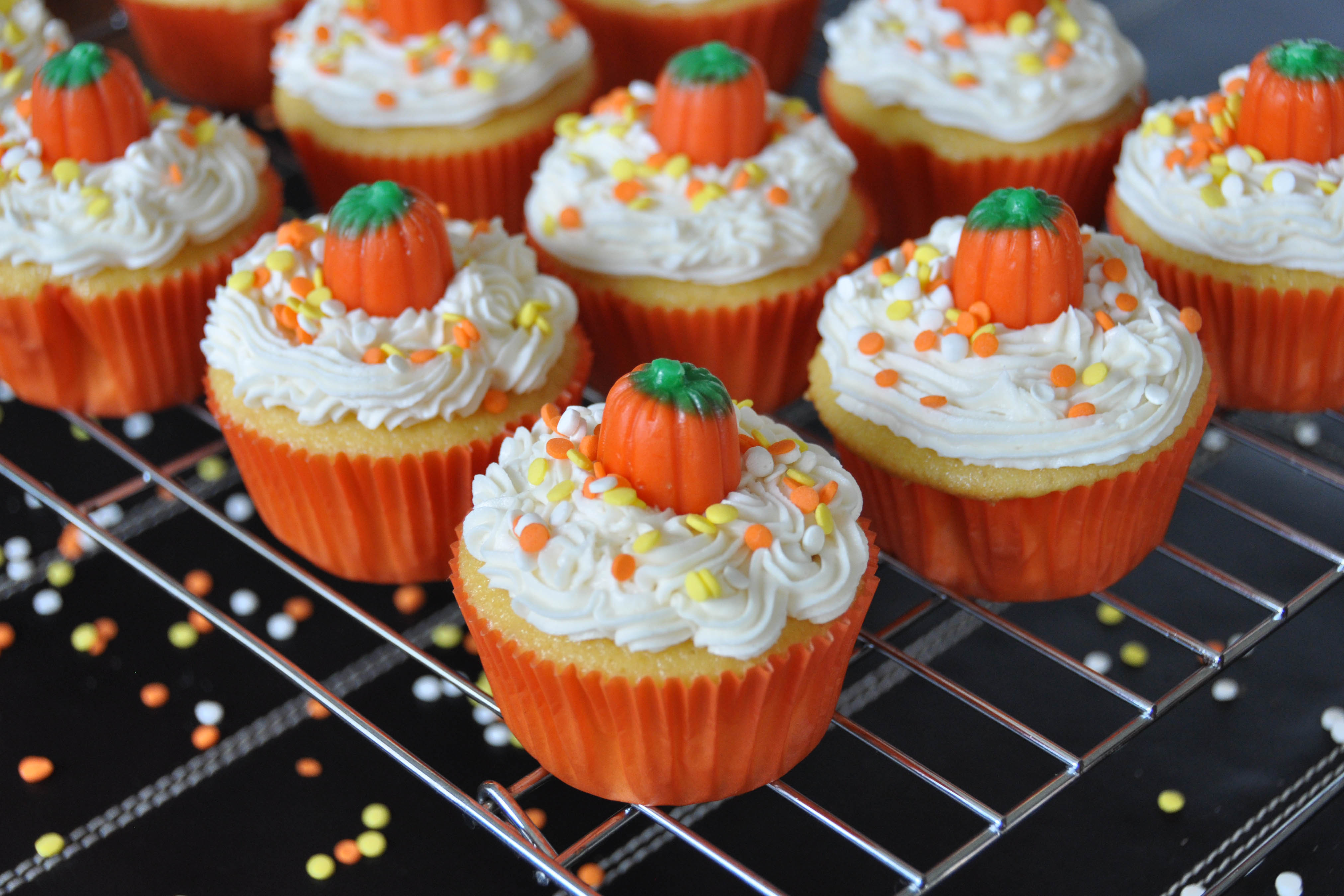 Halloween Pumpkin Cupcake Ideas
