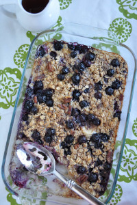 Banana & Blueberry Baked Oatmeal