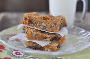 A Holiday Treat for Santa: Blondies