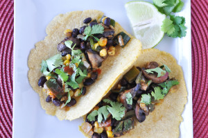 Black Bean, Corn & Poblano Tacos