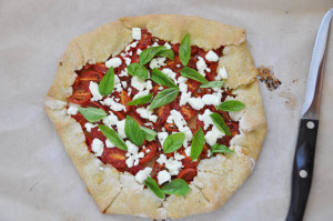 Tomato, Feta & Basil Galette