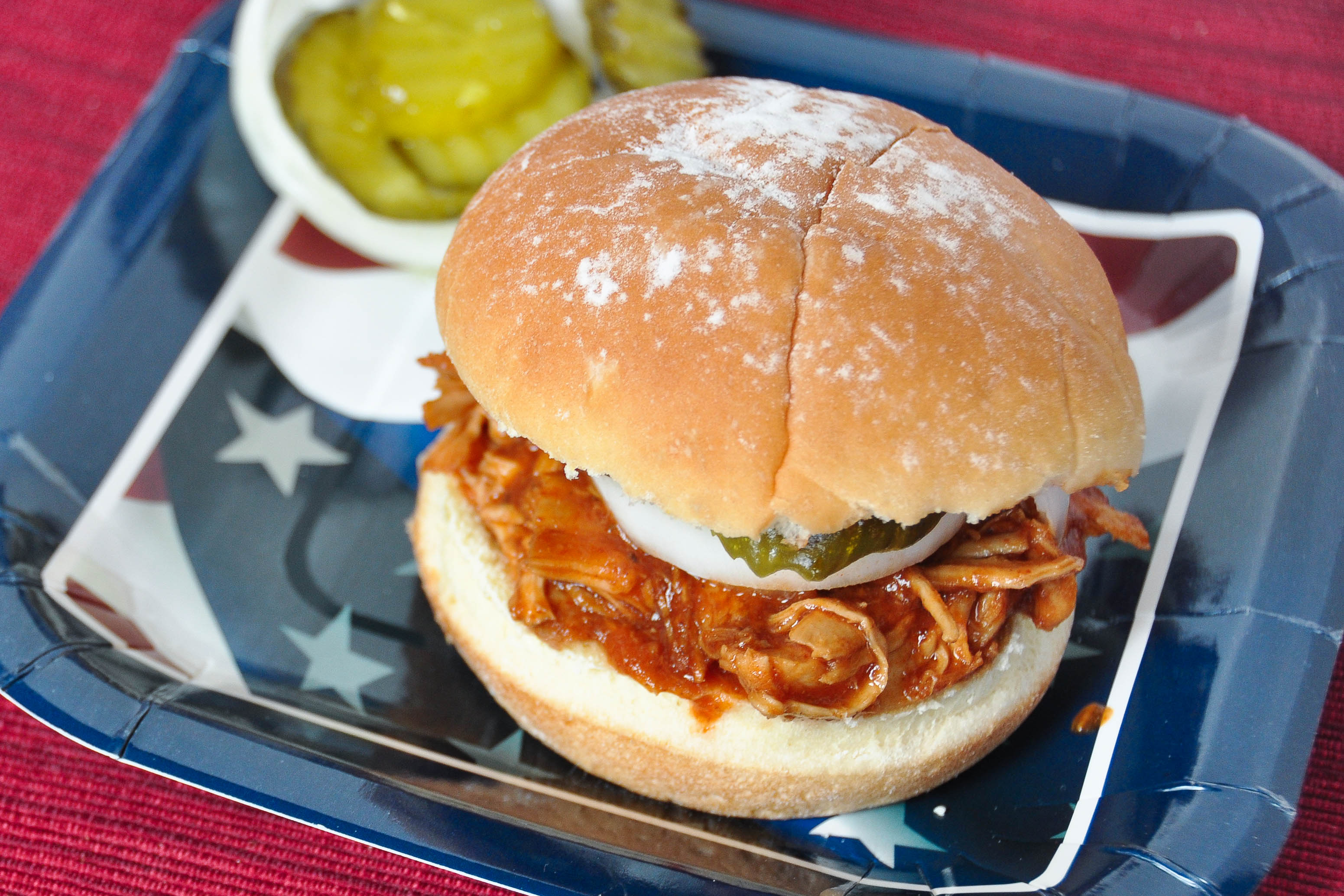 Slow Cooker BBQ Chicken- super simple and delicious. Use for sandwiches, tacos and more! | www.nutritiouseats.com