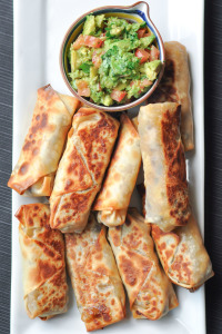 Baked Southwestern Egg Rolls - a perfect appetizer or game day snack. Baked, not fried and filled with a delicious vegetarian filling. Everyone loves these! | www.nutritiouseats.com