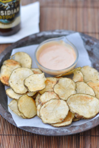 Homemade Potato Chips with Dipping Sauce