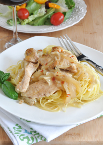 Lemon-Garlic Chicken Thighs {Slow Cooker Recipe}