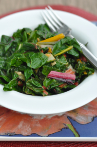 Lemon & Garlic Rainbow Swiss Chard