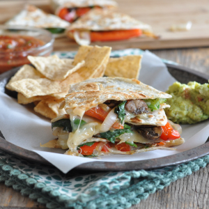 Vegetarian Quesadillas with Jalapenos