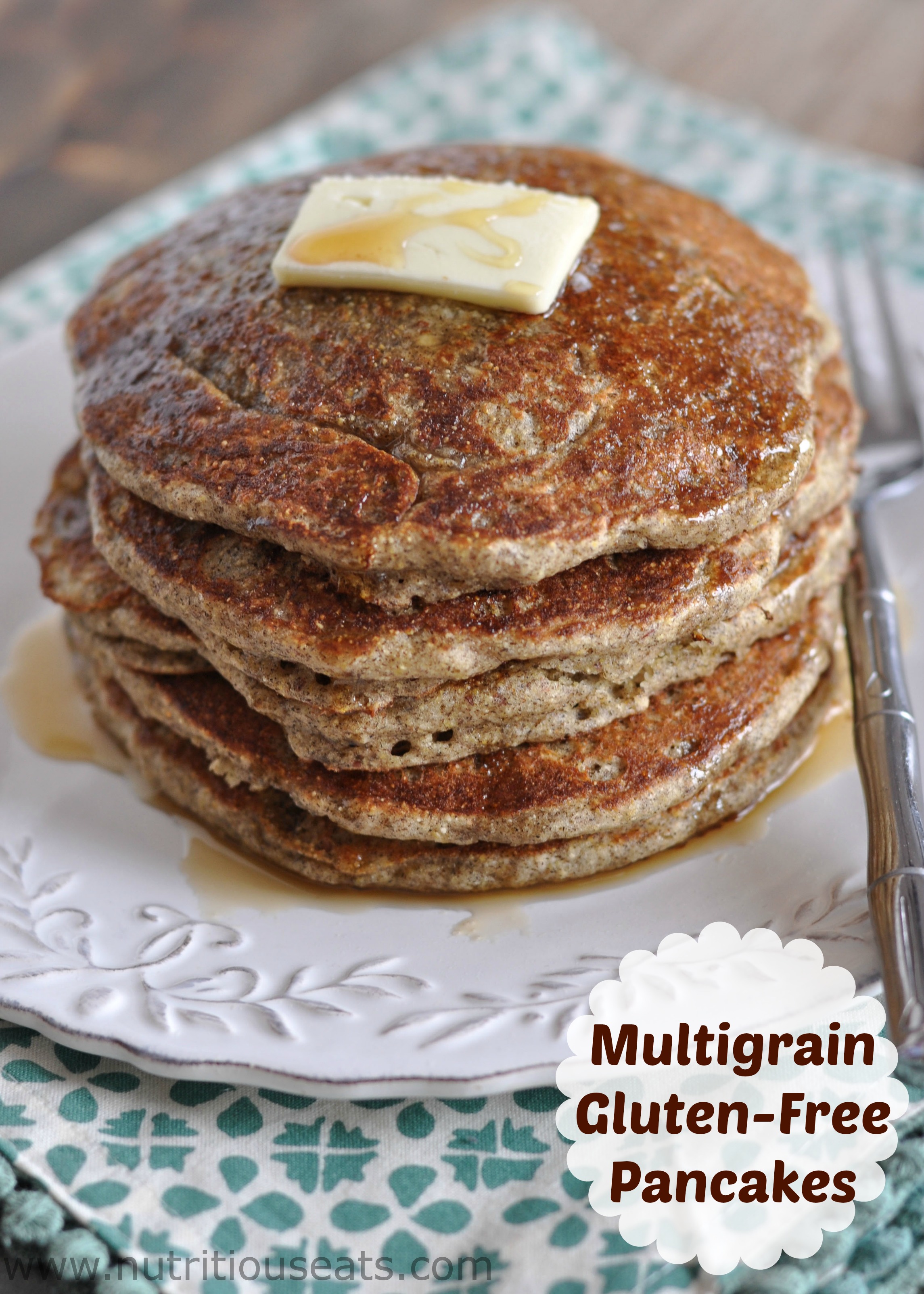 Multigrain Gluten-Free Pancakes | www.nutritiouseats.com