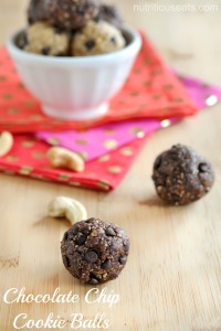 Chocolate Chip Cookie Energy Balls {Vegan, Gluten Free}