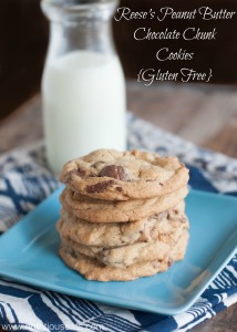 Reese’s Peanut Butter Chocolate Chunk Cookies {Gluten Free}