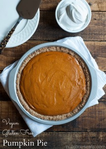 Vegan Pumpkin Pie {Gluten Free} + Giveaway