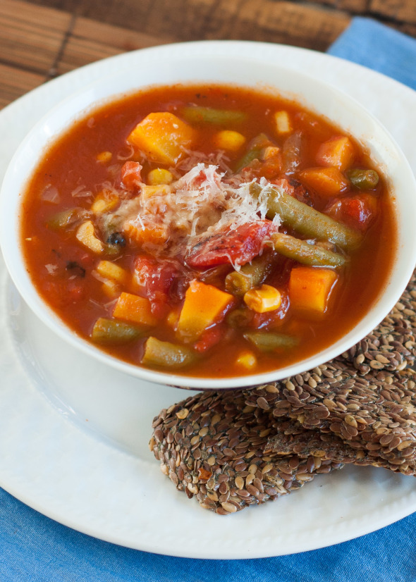 Fire-Roasted Tomato Vegetable Soup | Nutritious Eats