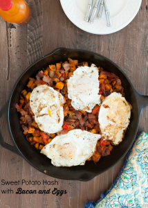 Sweet Potato Hash with Bacon and Eggs {Gluten Free, Paleo}