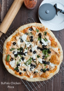 Buffalo Chicken Pizza with Goat Cheese