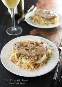 Pork Chops with Apple, Fennel and Thyme