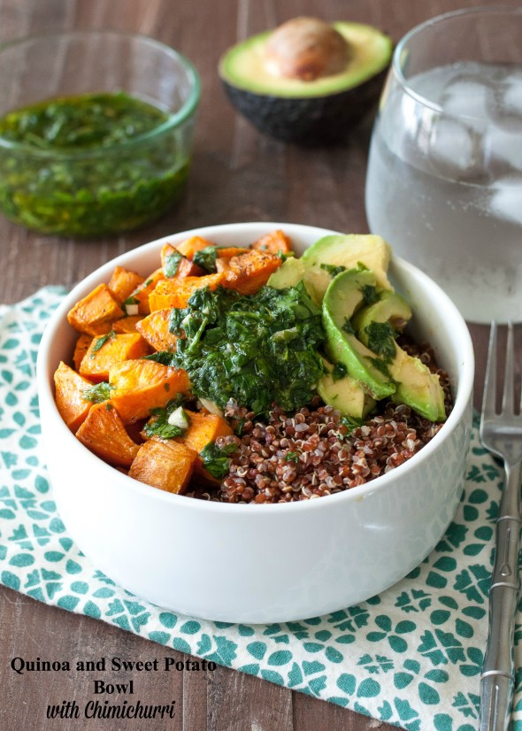 Quinoa & Sweet Potato Bowl With Chimichurri | Portable Healthy Recipes | Homemade Recipes