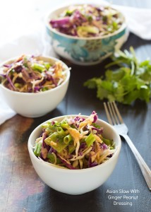 Asian Slaw With Ginger Peanut Dressing