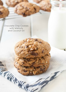Chocolate Chip Cookies With Walnuts and Coconut Oil