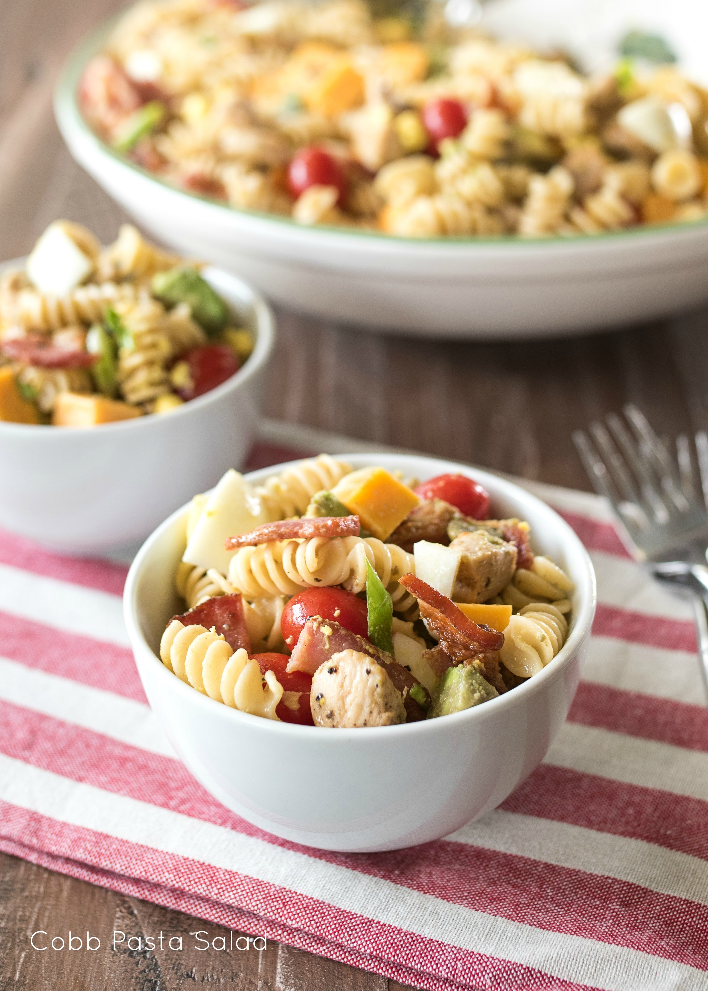 Cobb Pasta Salad- traditional Cobb Salad meets pasta for this kid-friendly, one-dish meal.