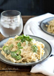 Vegan Pasta Alfredo With Broccoli