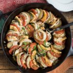 Layered Roasted Vegetables with Parmesan- they are super simple to make and add a little bit of fancy to any meal- #GlutenFree | www.nutritiouseats.com