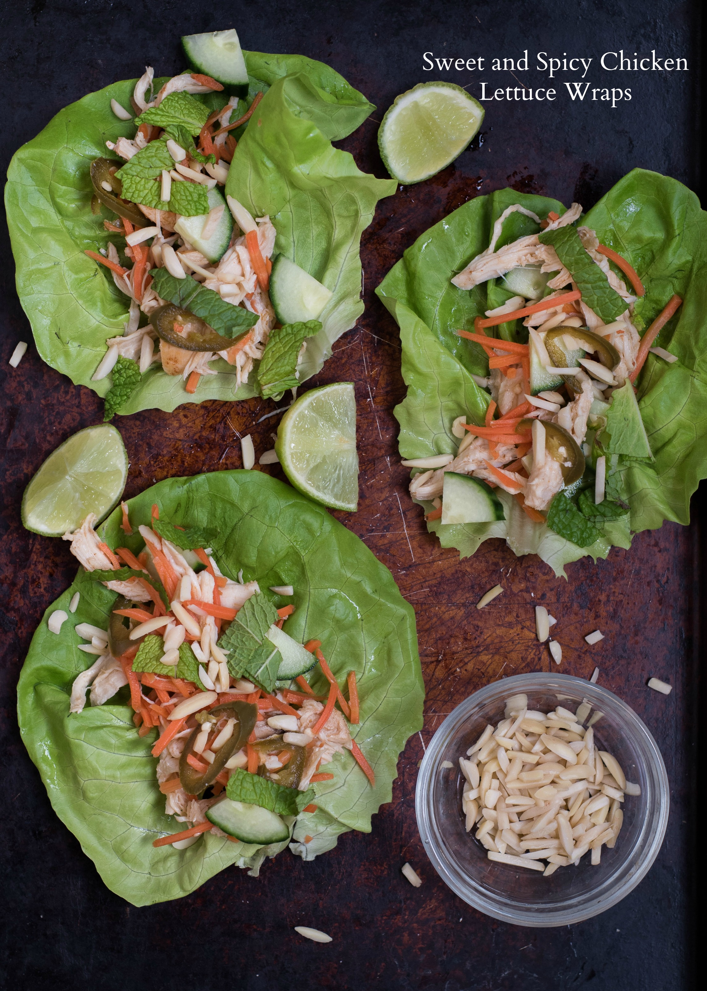 Sweet and Spicy Chicken Lettuce Wraps- low carb, high protein, super simple for a light dinner or appetizer night | www.nutritiouseats.com