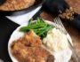 Parmesan and Pecan Crusted Oven Baked Chicken- a lightened up version of some good ol' comfort food | www.nutritiouseats.com