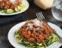 Zucchini Noodles With Turkey Marinara- Quick and easy, ready in under 30 minutes. Whole foods,, gluten free and paleo friendly. | www.nutritiouseats.com