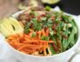 Asian Chicken Quinoa Bowl #glutenfree - this is a filling, healthy meal that can be enjoyed hot or cold! Makes a great meal prep addition!| www.nutritiouseats.com