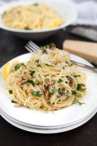 Lemon and Walnut Angel Hair Pasta