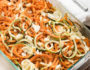 Coconut Spiralized Sweet Potato and Zucchini Bake with Goat Cheese- simple to prepare and great to pair with any protein #glutenfree and #Paleo friendly | www.nutritiouseats.com