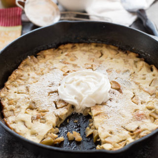 Baked Apple Pancake, a delicious gluten-free, grain-free dish that is perfect for a weekend breakfast or Holiday brunch. | www.nutritiouseats.com