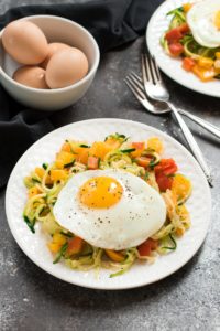 Zucchini Hash with Farm Fresh Eggs {Gluten Free}